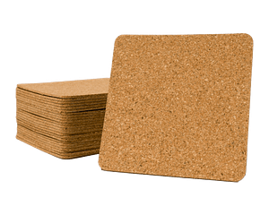 adhesive cork used for backs of ceramic tile coasters