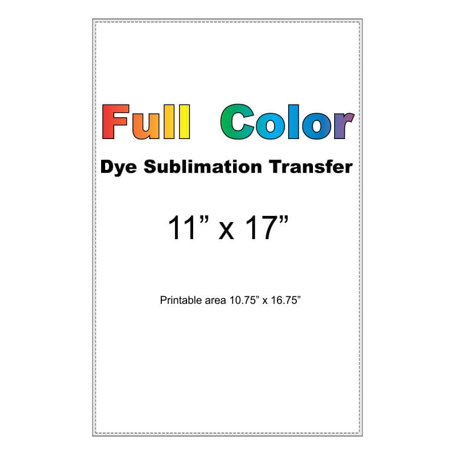 11 x 17 dye sublimation transfer